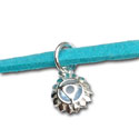 Throat Chakra Bracelet or Anklet Turquoise Tie-to-fit