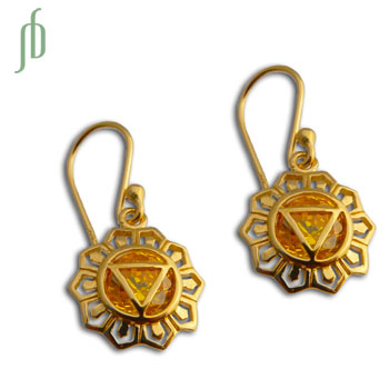 Good Vibes GOLD Solar Plexus Chakra Earrings